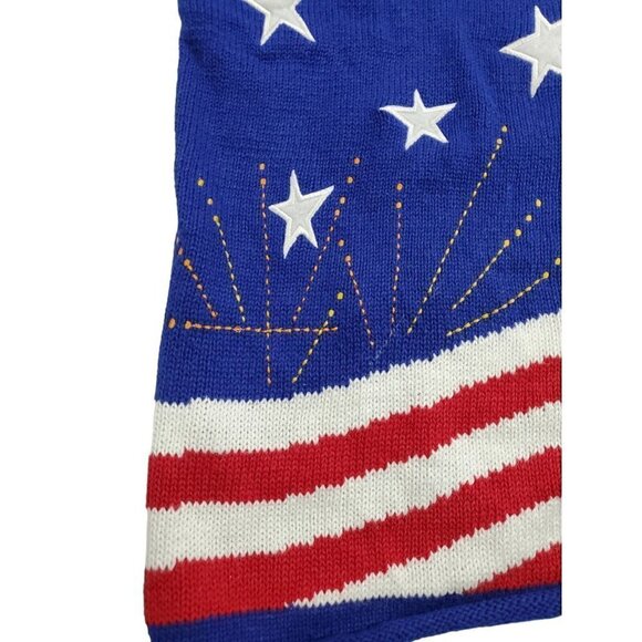 The Quacker Factory Women's Short-Sleeved USA Stars  Cardigan Sweater Si… - Picture 5 of 9